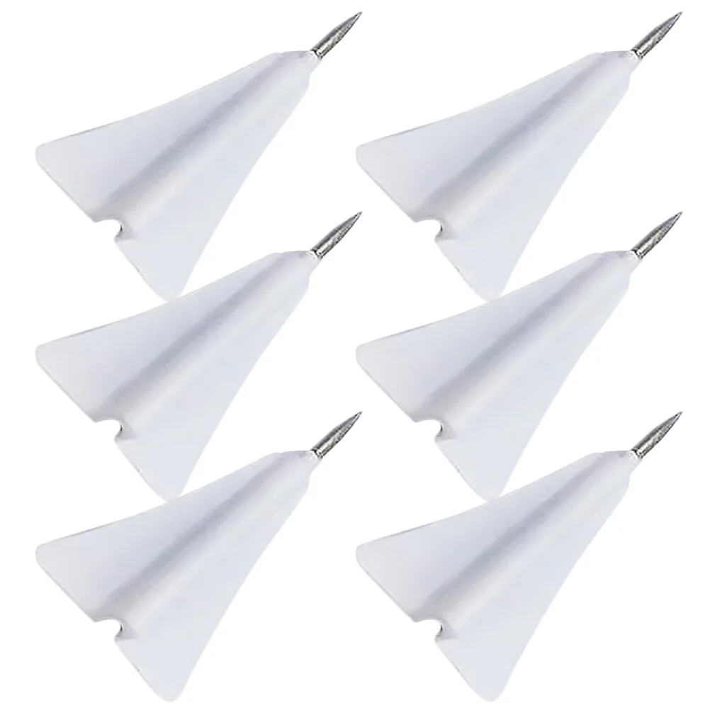 6 Pcs Accessories Tack Aircraft Pushpin Compact Thumb Tacks Replaceable Pushpins Shirt Airplane Abs Travel