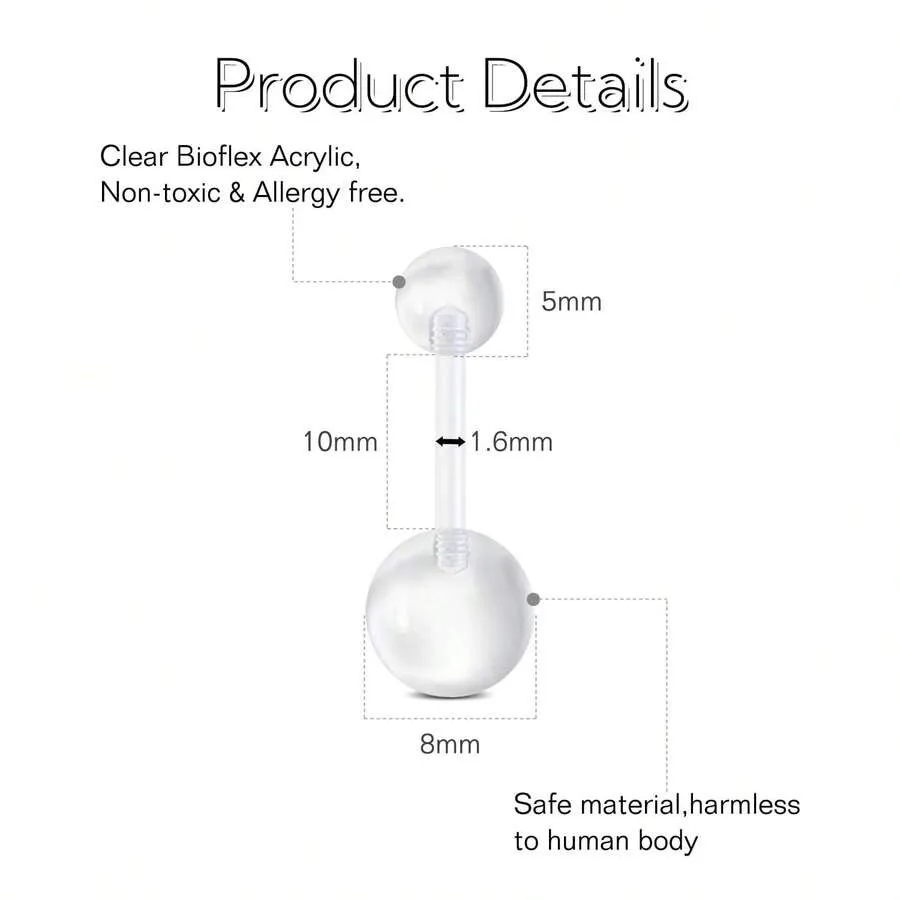 Maternity Pregnancy Elastic Transparent Plastic Navel Ring, 10/12/14/16/18/22/25/32/35/38mm
