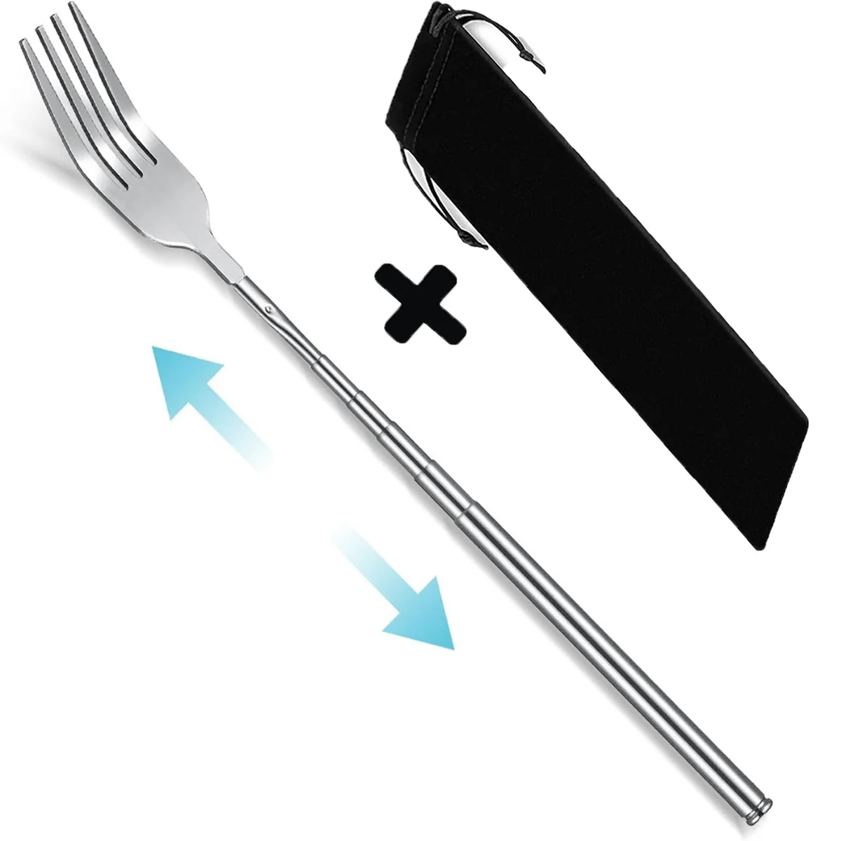 Magic Telescopic Fork with Velvet Pouch | Expands 8.7