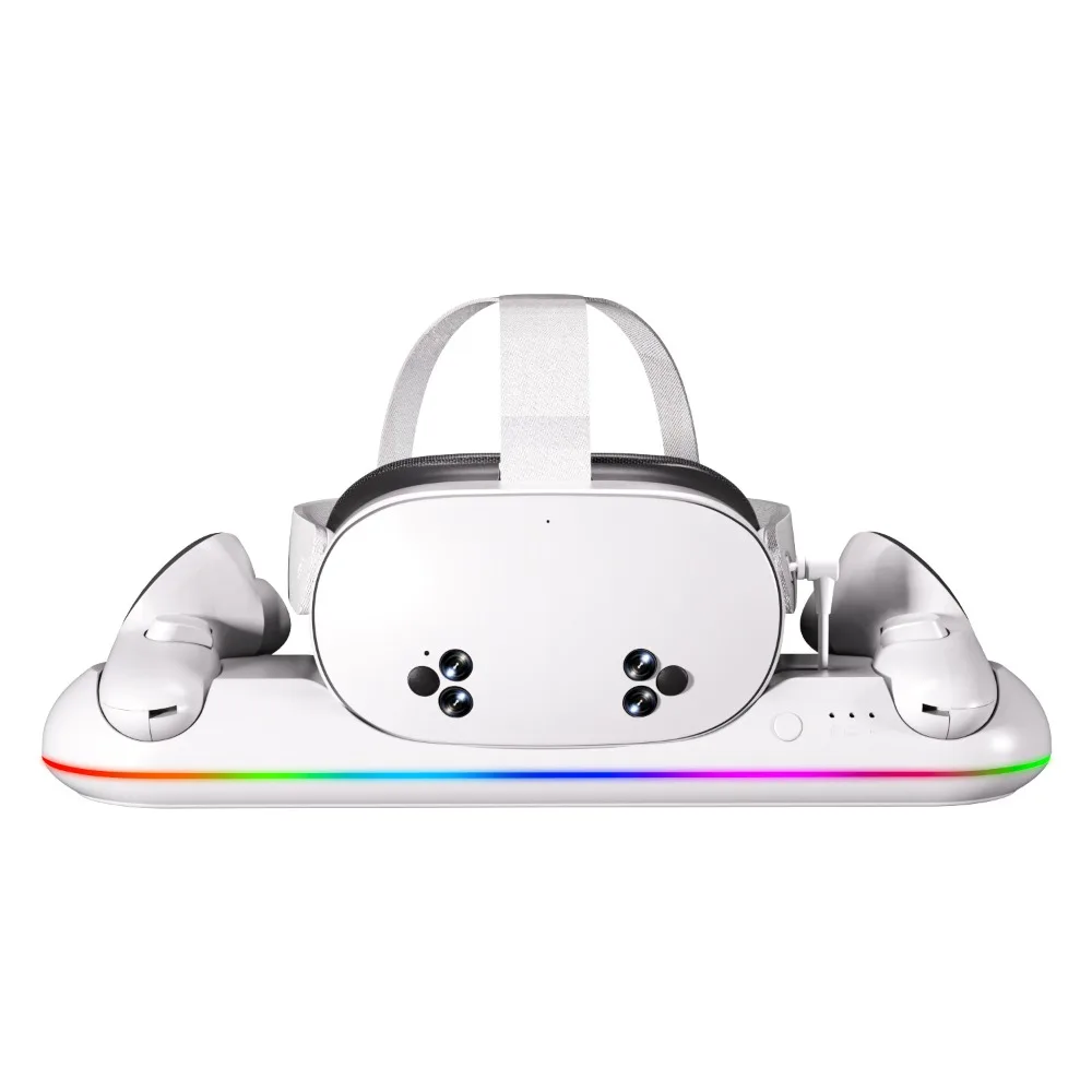 Magnetic Fast Charging Dock Stand for Meta Quest 2 / Quest 3 / Quest 3S, VR Game Headset & Controller Charging Station Accessory