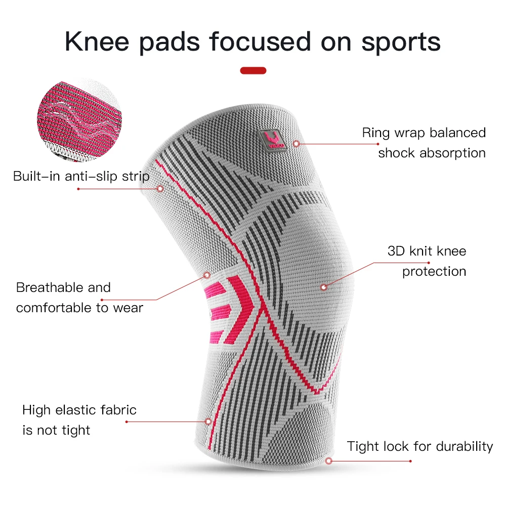 VILICO Sports Knee Pads, Breathable Knit, Non-Slip, Suitable for Men and Women, Ideal for Playing Basketball Outdoors