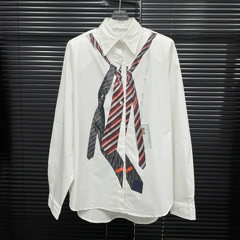 Women's Trendy Long Sleeves 3D Printed Printed Blouse Spring New Arrival Fashion Casual Lapel Shirts Female