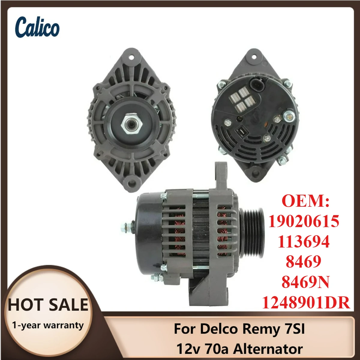 

Высококачественный выбор материалов для генератора Delco Remy 7SI 12V 70A (номера: 19020615, 113694, 8469, 8469N, 1248901DR)