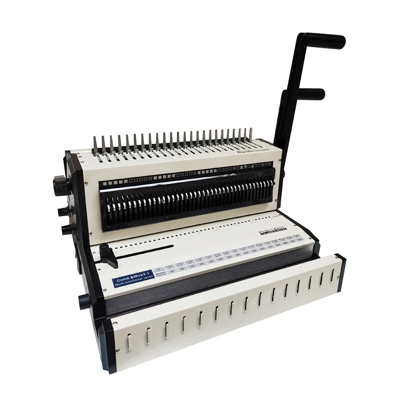 CW2016 Multi-function 2 IN 1 Binder  Plastic Comb and Wire O Book Binding Machine