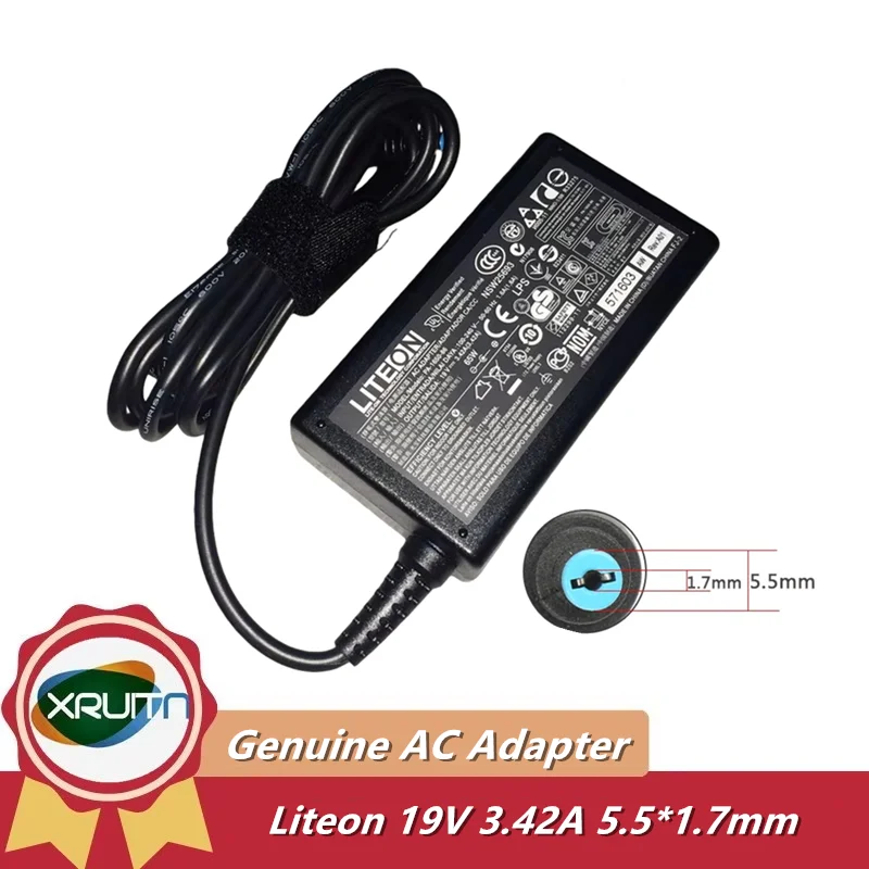 Genuine PA-1650-86 Liteon 19V 3.42A AC Adapter Charger for Acer Laptop Power Supply 5.5*1.7mm Original