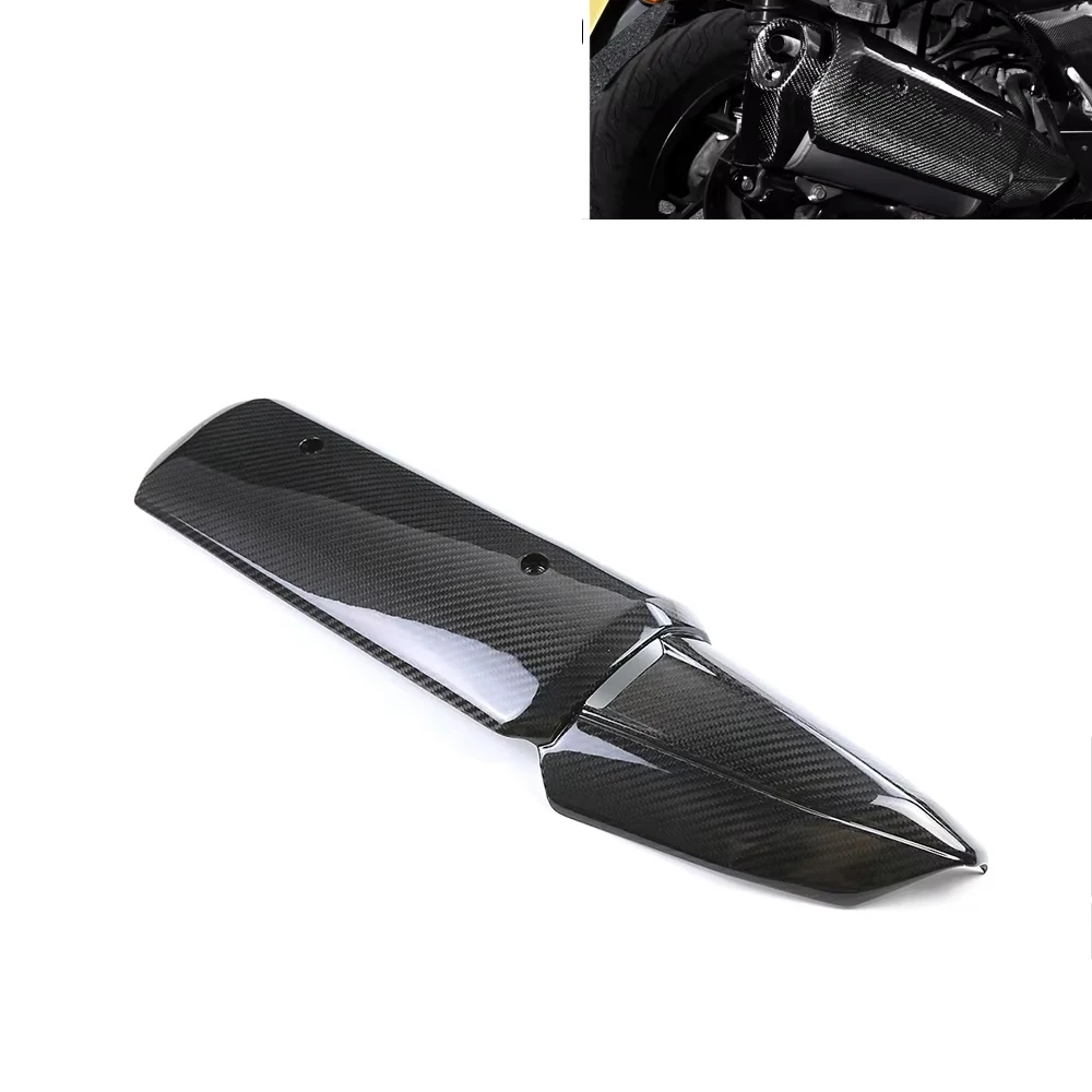 

For YAMAHA XMAX 300 XMAX 250 2017-2024 Motorcycle Carbon Fiber Accessories Muffler Pipe Protector Heat Shield Cover