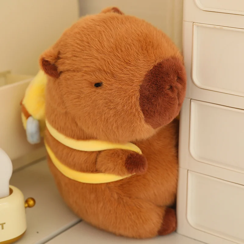 Kawaii Transform Backpack Capybara Plush Doll Pillow Pentant Turtle Shell Oyster Bee Capybara Plush Toy Gift For Boys And Girls