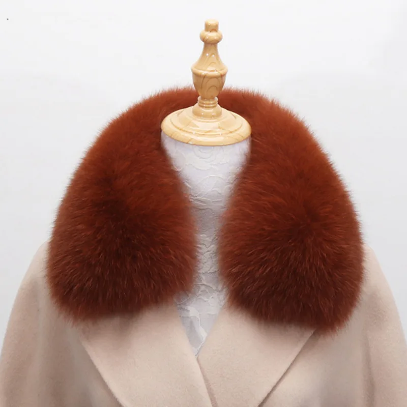 Real Fox Fur Collar Women Natural Fur Collar For Hood Real Fox Fur Female Down Jacket Coat Fur Collar Fluffy Fur Scarves Shawl