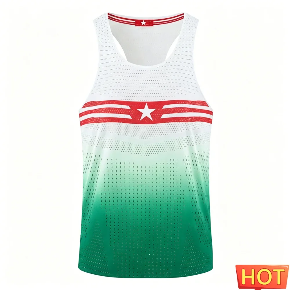New Men's Running Vest Quick-dry Marathon Sport Tank Top Men Women Vest Men's T-shirts Tank Tops Running Sleeveless T-shirt Tops