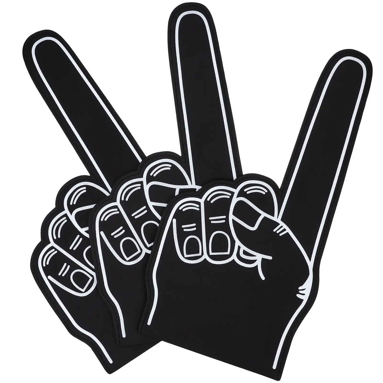 3Pcs Giant Foam Finger Cheerleading Prop Large Arm-Covering Foam Hand for Sports Events Parties Fan Support Comfortable Eva