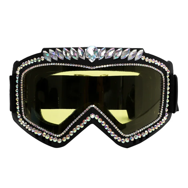 Luxury Steampunk Diamond Sunglasses Men Goggles Oversized Punk Rhinestone Sun Glasses Women Female Sports Bicycle Eyewear Shades