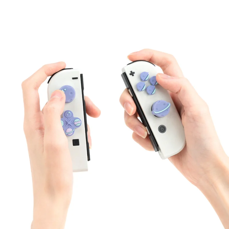 Bild 7: Süße D-Pad Cross Button ABXY X Key Aufkleber Joystick Thumb Stick Grip Cap Cover für Nintendo Switch NS Oled Joy-con Skin Case