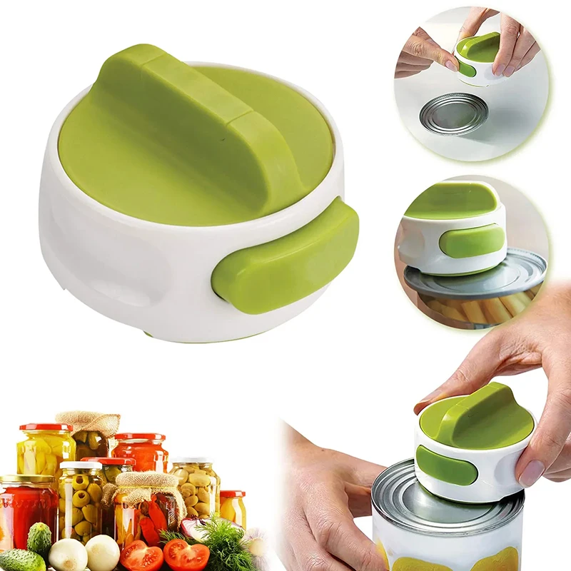 

Portable Can Opener Stainless Steel Manual Rotary Cap Screwing Device Labor-saving Bottle Opener Kitchen Multi-purpose Gadget