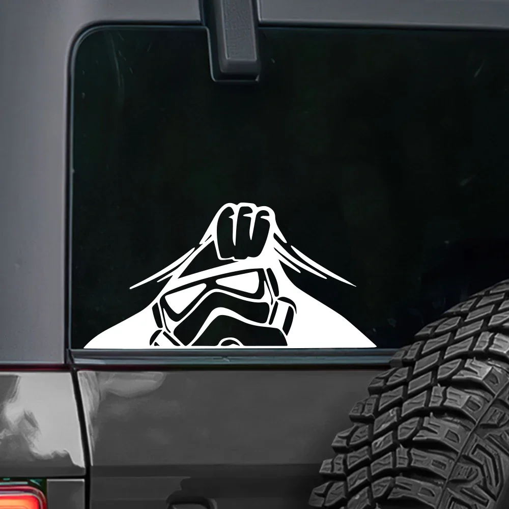 Stormtrooper Peeking Decal Sticker Easy to Apply on Laptop Car Truck Boat Trailer Decor Window Laptop Notebook Stickers Decal