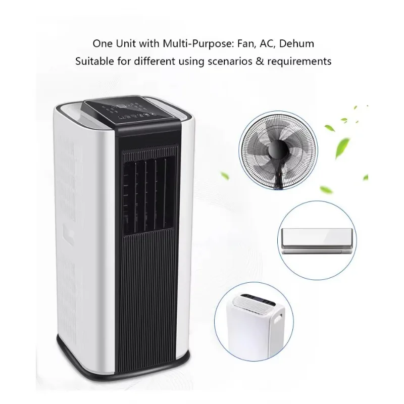 Hot Cooling Heating Dehumidification Mobile 10000 Btu Portable air Conditioner with Touch Screen Control Panel