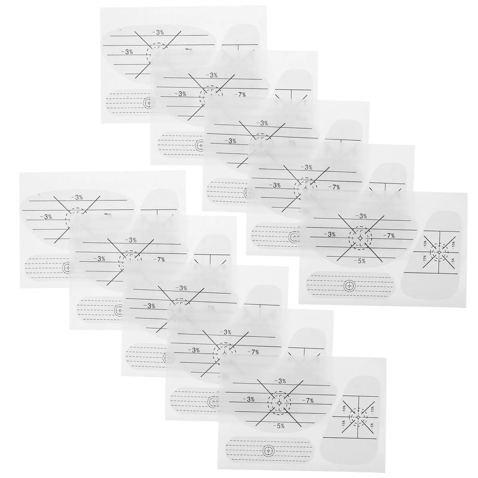 10Sheets Golf Impact Sticker Training Supply Improve Putting Accuracy Stability Compatible with Iron Clubs Golf Impact Labels
