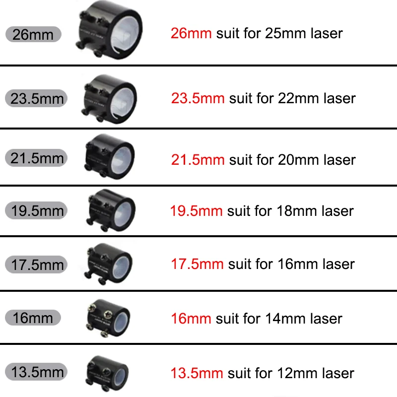 Imagem -02 - Braçadeira de Alinhamento a Laser Ajustável Suporte Óptico Alto e Baixo 360 Graus para Suporte de Módulo Laser-ponteiro Braçadeira de Montagem Eixos