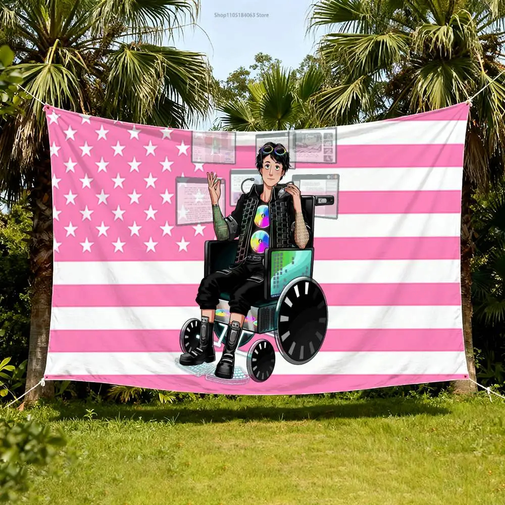 

Game D-Date E-Everything Mac Flag Tapestry Banner For Bedroom Outdoor Living Room Restaurant Bar Wall Decor Party