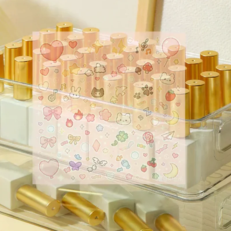 Acrylic Nail Art Storage Box Nail Polish Organizer For Nails Makeup Organizer Hair Accessories For Home Nail Desktop Storage