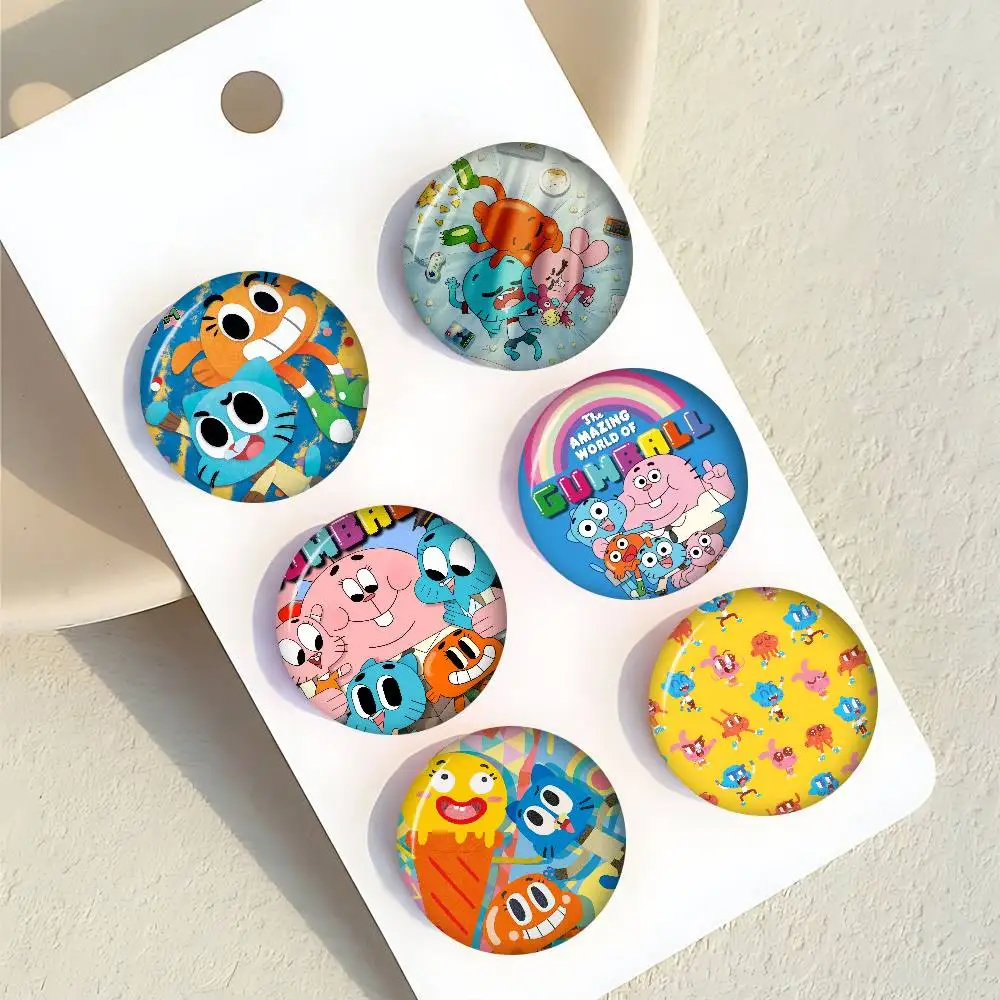 Cartoon Amazing World Gumball 32/44/58MM Anpassbare Anstecknadeln Niedliche Lustige Kreative Abzeichen Schmuck Deko Geschenke für Freunde