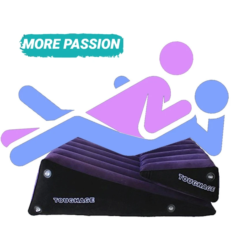 

2pcs Toughage Inflatable Wedge Triangle Pillow Cube Sofa Set Bed Sex Position Body Cushion Toy For Couple Portable Ramp Combo