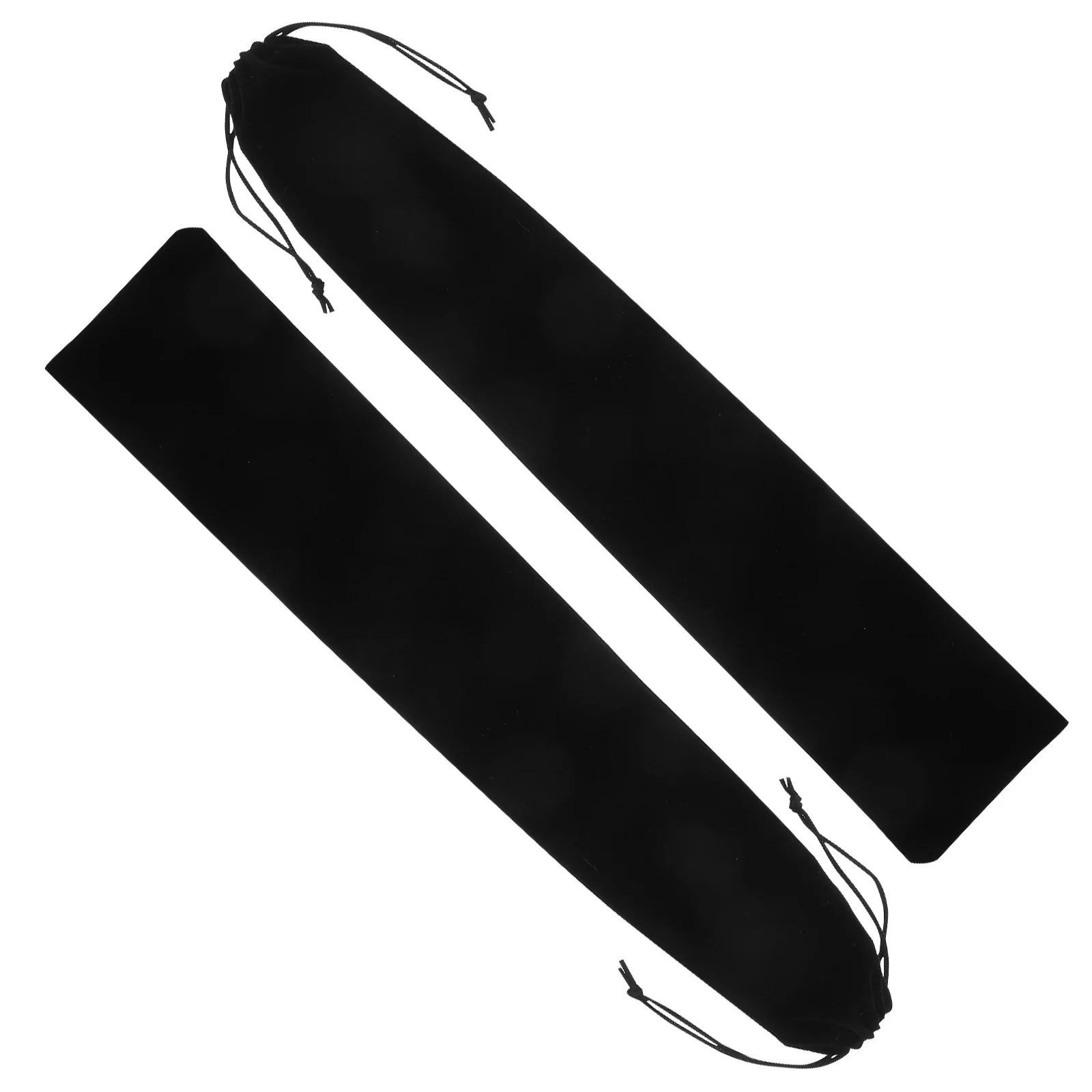 

2Pcs Foldable Fan Storage Bag Soft Protector Flannel Hand Fan Cover Drawstring Pocket Organizer Small Item Holder