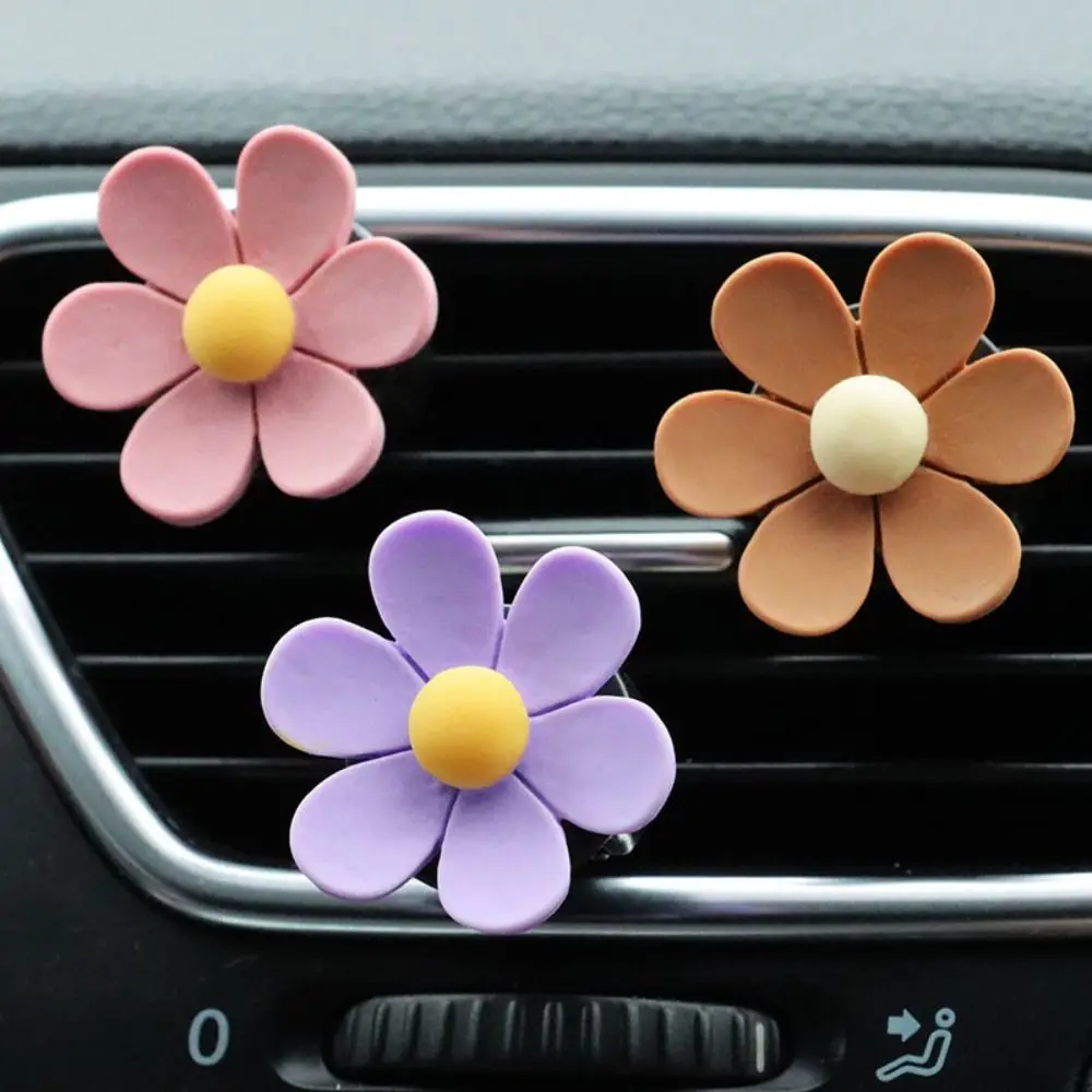 3Pcs/Set Alloy Car Perfume Decorative Clip Candy-colored Car Interior Decoration Car Air Conditioning Outlet Clip