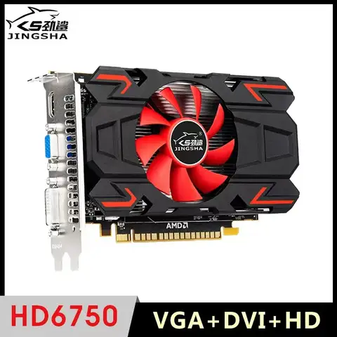 Bilashmart HD6750 Graphics Card PCIe X16 1GB GDDR5 128 Bit VGA DVI-I Compatible Video Cards for AMD Radeon HD 6750 placa de video