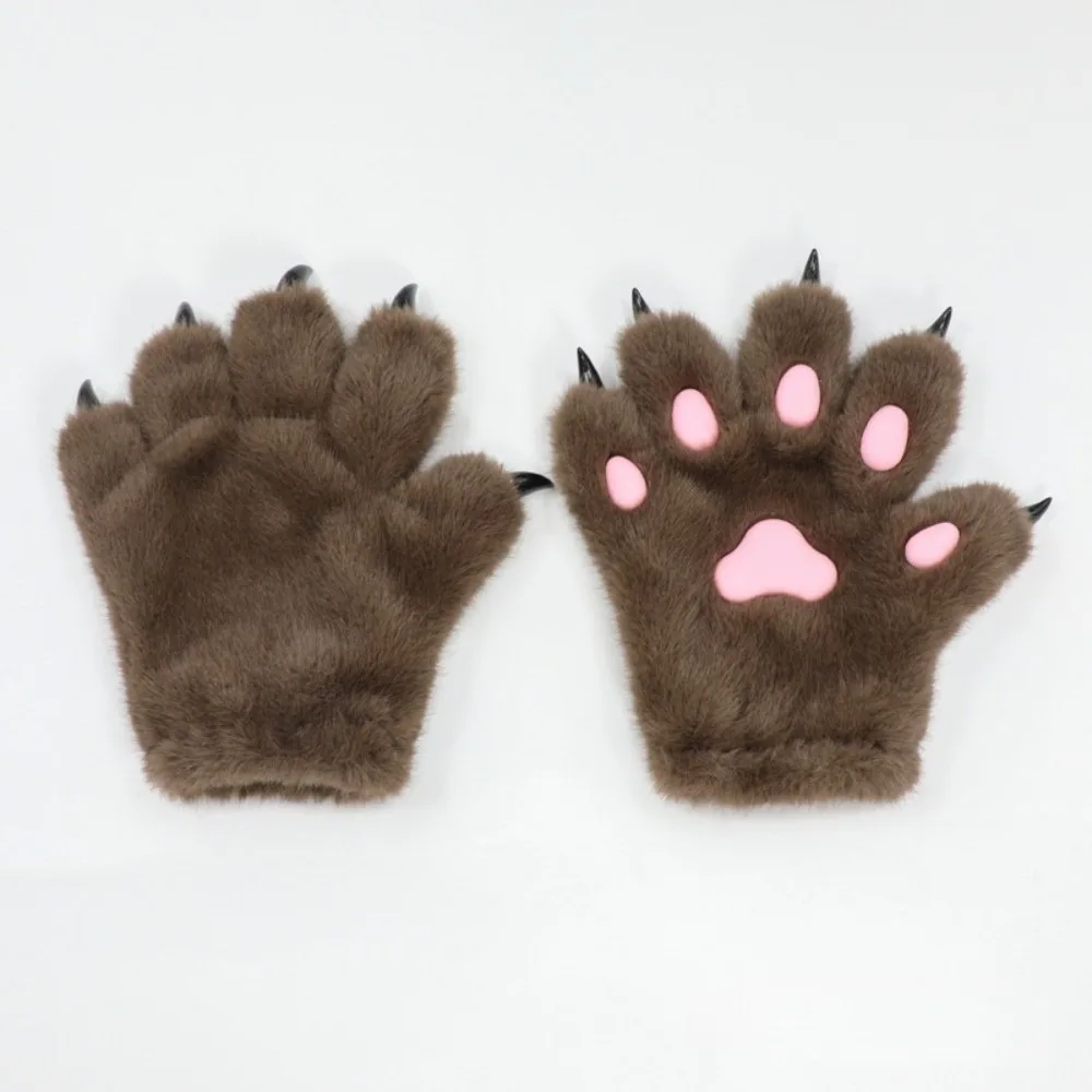 

Kawaii Wolf Puppy Cosplay Costume Gloves Cartoon Thicken Cat Paw Gloves Cosplay Props Warm Animal Claw Mittens Gifts