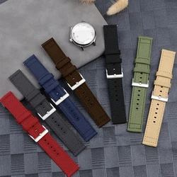 Quick Release Woven Canvas Watchband for Seiko SmartWatch Universal Men Women Wrist Strap 20mm 18mm 22mm Belt Watch Accessories