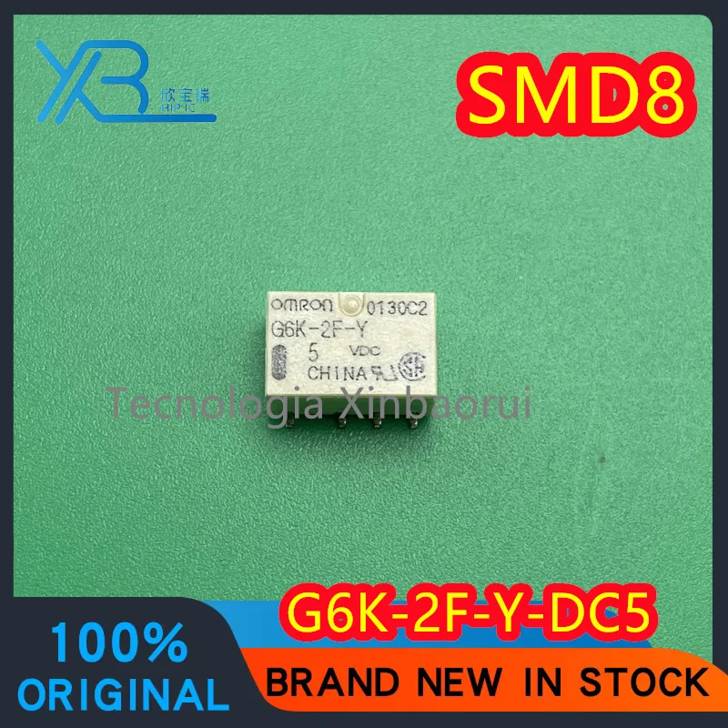 

(5/20pieces) G6K-2F-Y-5VDC G6K-2F-Y-5 G6K-2F-Y DC5V SMD signal relay SOP8 100% new original electronics