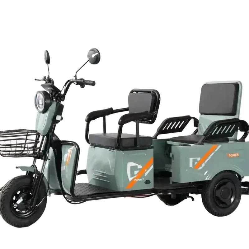 

Adult Electric tricycle 48V 500W with Integrated Battery Steel Frame Tricycle Basket
