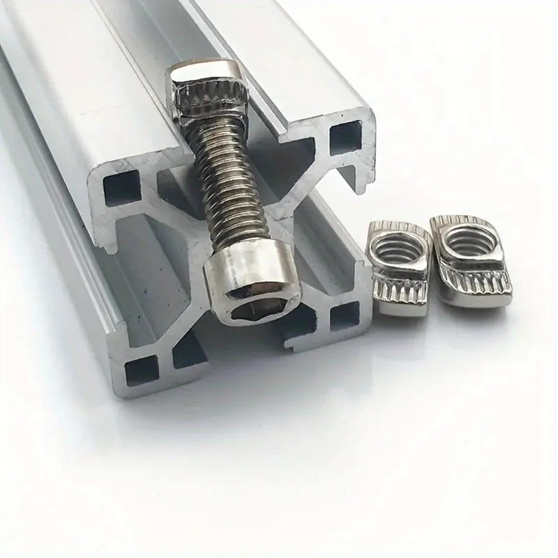 2020 시리즈 T 너트: M3 M4 M5 해머 헤드 패스너 너트 키트, 20 시리즈 알루미늄 프로파일-니켈 도금 탄소강, 150 개