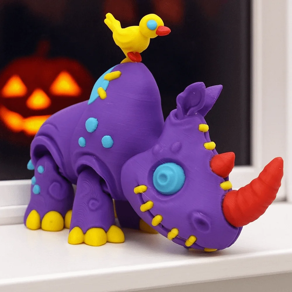 

Multi-Jointed 3D Printing Rhinoceros Toy Movable 3D Printing Multi Joint Rhinoceros Toys Novelty Model Doll