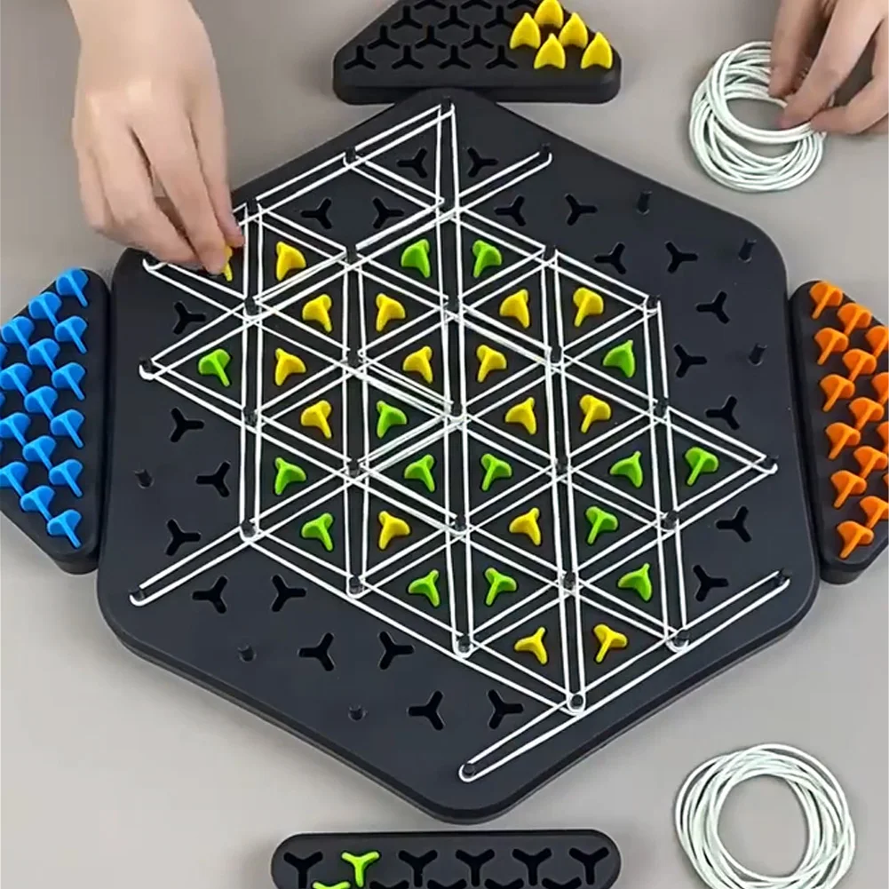 Territory Capture Family Game Funny Chain Triangle Game Geometry Chain Chess Puzzle Family Interaction Exercise Thinking Toys