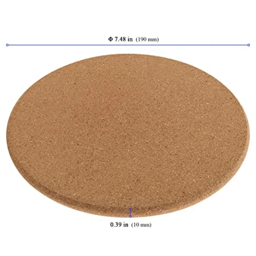 10 قطعة 7.5 بوصة الفلين الركيزة الفلين الوقايات النباتية 3 8 بوصة سميكة مستديرة الفلين الوقايات مقاومة للحرارة الفلين منصات ساخنة للأطباق الساخنة
