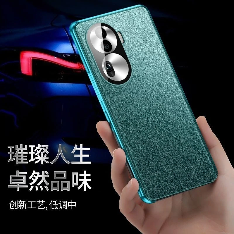 360 Full Case For Oppo Reno 11 Pro Case Tempered Glass Leather Cover For Reno 11Pro 5G Shell Double Sided Protection Bumper