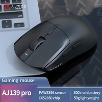 Ajazz AJ139PRO Gaming Mouse Wireless 2.4GHz + Wired PAW3395 Sensor Lightweight Dual Mode 300mAh Esports Mouse for Game Laptop PC