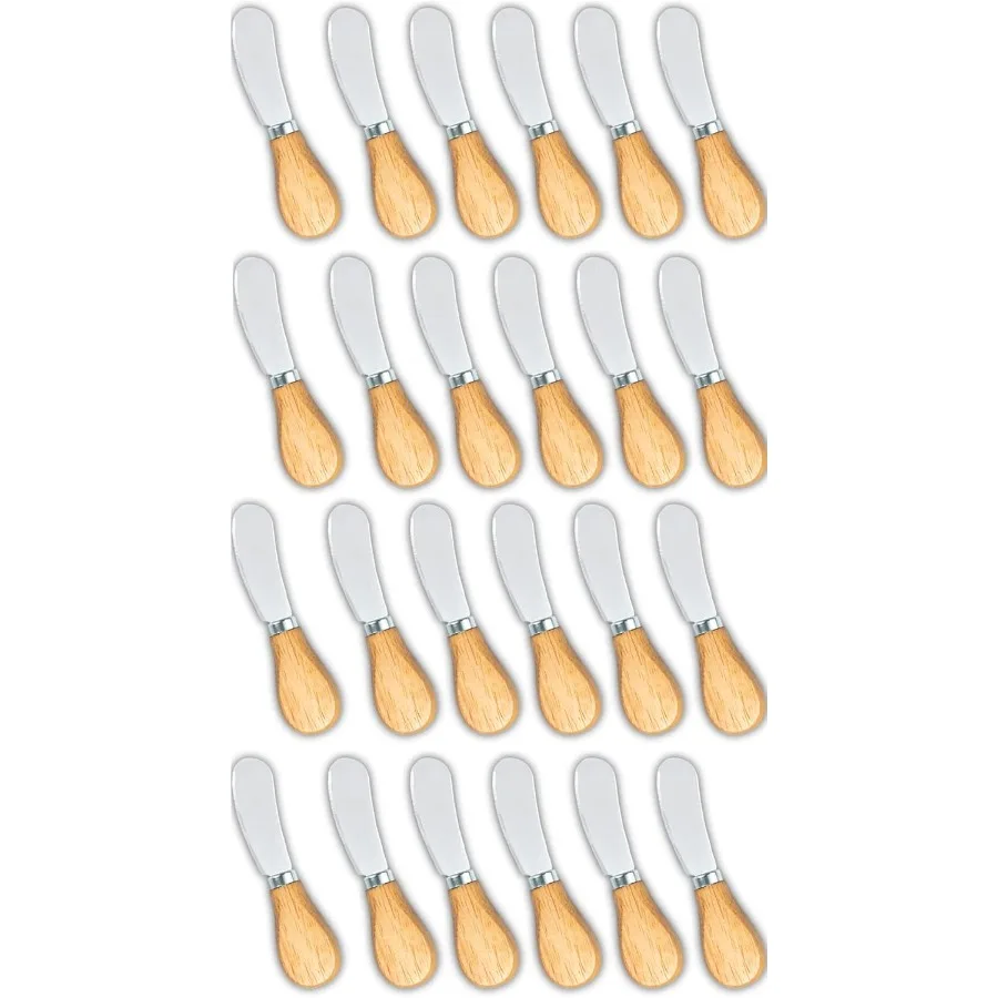 

Cheese Spreader Bulk Set of 24 Little Butter Knife for Wine and Cheese Party Mini Tiny Cheese Serving Knives Ideal for Charcute