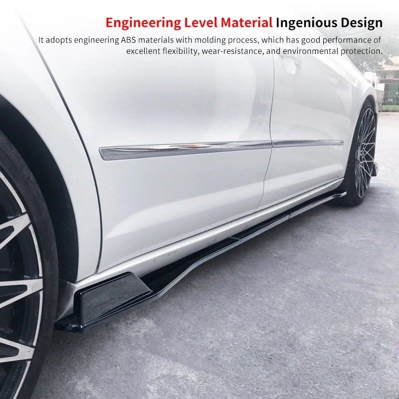 

For VW Passat CC 2013-2018 Car Front Bumper Splitters Lip Body Kit Spoiler Side Skirts Extensions Rear Wrap Angle ABS Plastic