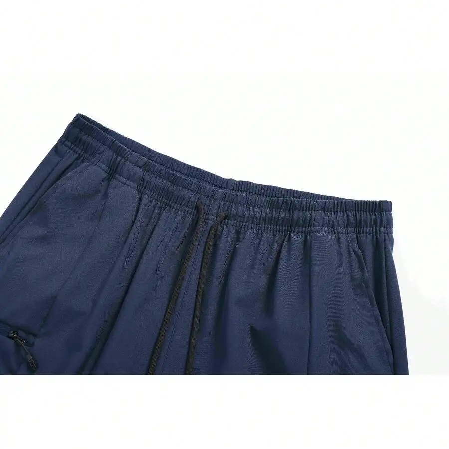 

Mens Elastic Waist Cargo Shorts Soft Breathable Fabric Adjustable Drawstring Side Pockets