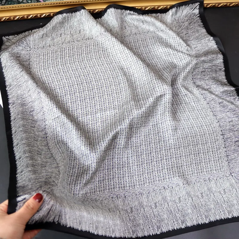 

Silk Hair Head Women Luxury Summer Hair Shawl Square Neck Bandanas Bag Hand Accessories Women Foulard Femme 65cm
