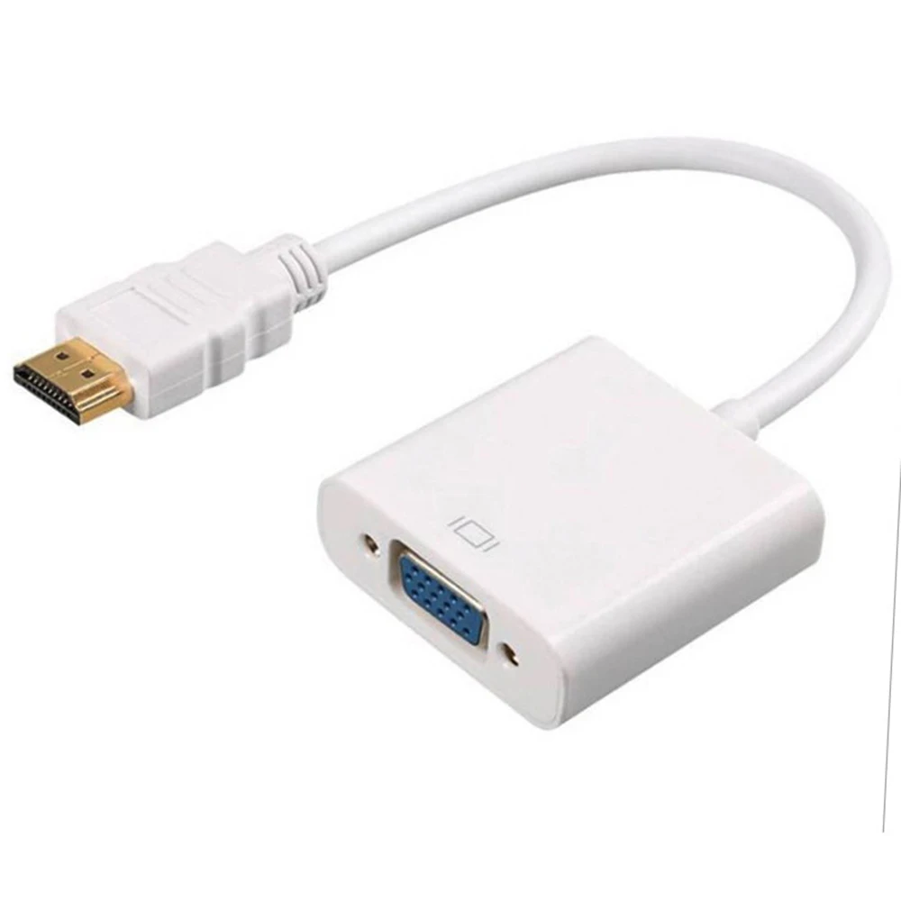 HD 1080P HDMI-kompatybilny z kabel VGA konwerter z moc dźwięku zasilanie konwerter męski na żeński przejściówka do tabletu laptop PC TV