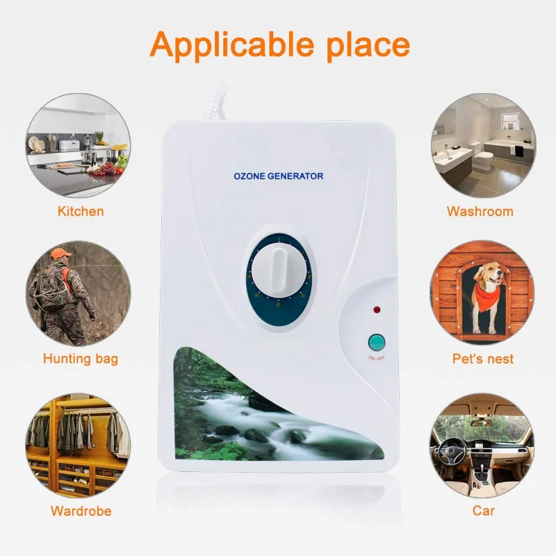 Ozone Generator Air Purifier Portable Oxygen Concentrator Ozonizador Ozonio Ozonator Purificador De Aire 600mg 110v 220v