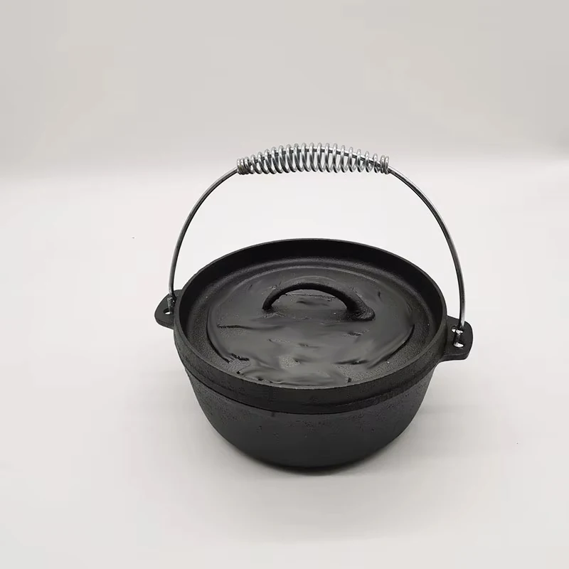 

Чугунный походный казан 2QT (20 см), уличная подвесная посуда для приготовления пищи