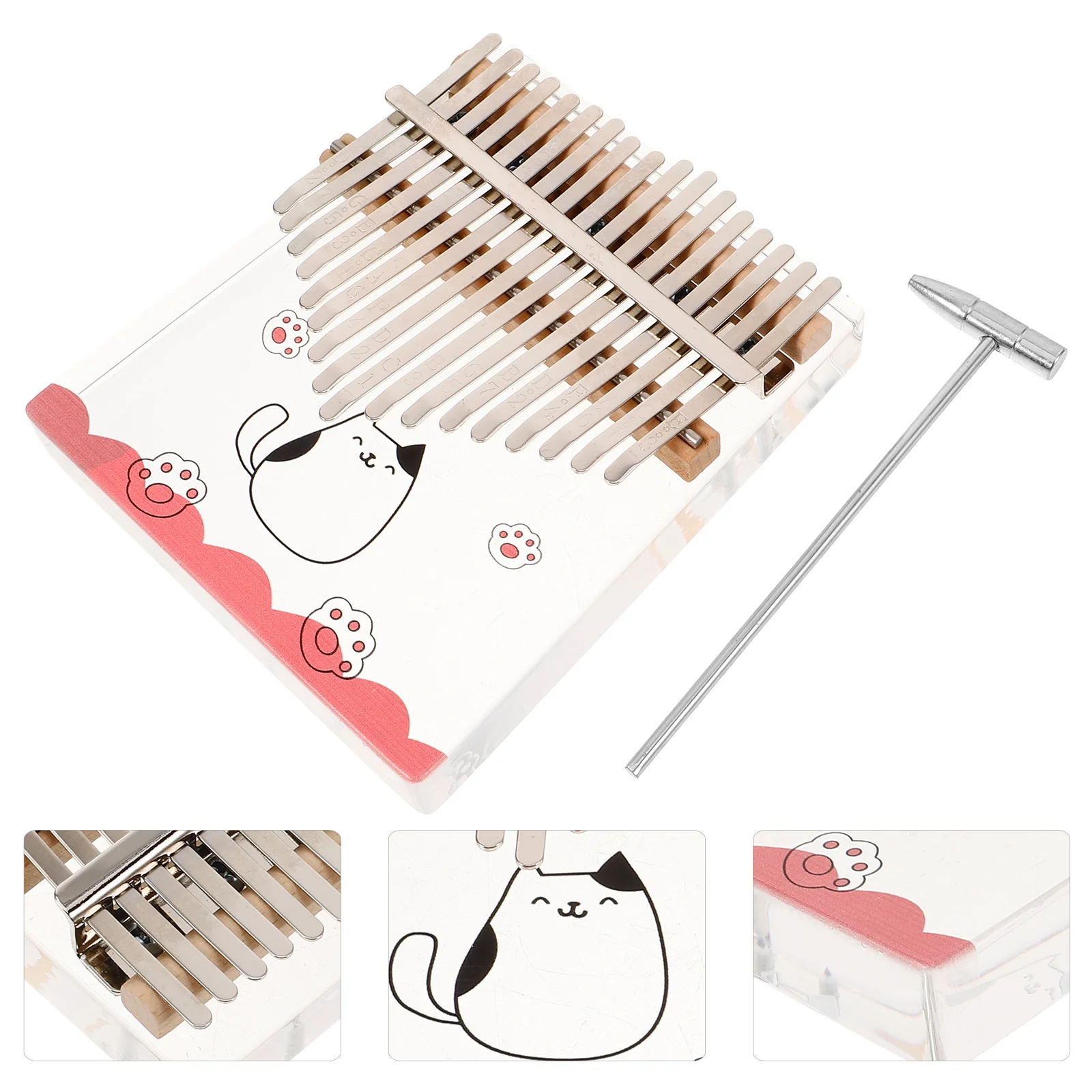 

Finger Piano Acrylic Kalimba Thumb Pianos 1400X1230X400CM Musical Instruments Cartoon 17-key 17-keys Hand Child