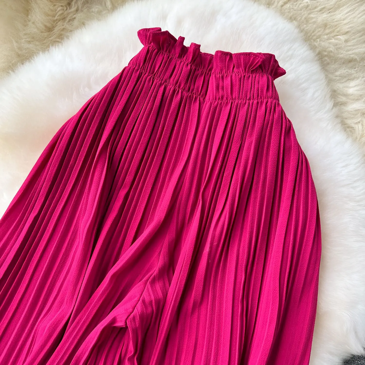 Women Long Pants Wide Leg Pant Solid Loose Y2k Casual Lace Up Tight High Waist Capris Regular Pleated Trousers Summer 2026