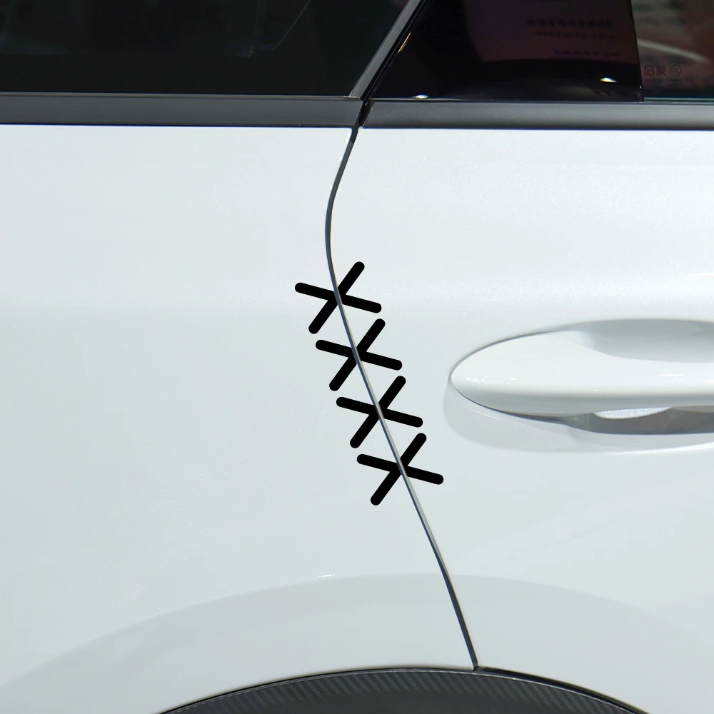 2 Stück 28x6cm Aufkleber im Patch-Stil für Autos, Lustige Dekorfolien, DIY PVC-Vinyl-Aufkleber, Auto-Tuning-Zubehör