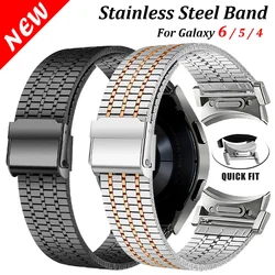 NO Gaps Stainless Steel Strap for Samsung Galaxy Watch Series 6 5 4 40mm 44mm Band for Galaxy 6 Classic 47mm 43mm 5 Pro Bracelet