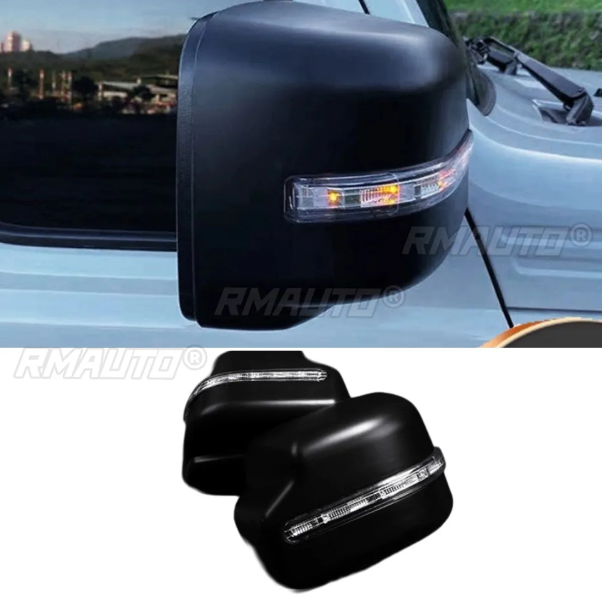For Suzuki Jimny JB74 2019-2024 Car LED Rearview Protect Side Mirror Cover Body Kit Rearview Mirror Cover Trim Car Accessories